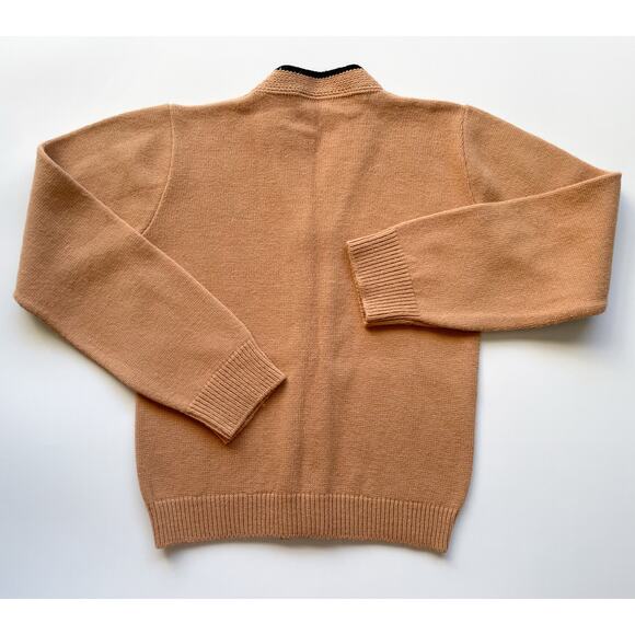 Kid's Vintage Cranbrook Jr. Tan and Black Button Down Cardigan Size 6/7 - Picture 4 of 9